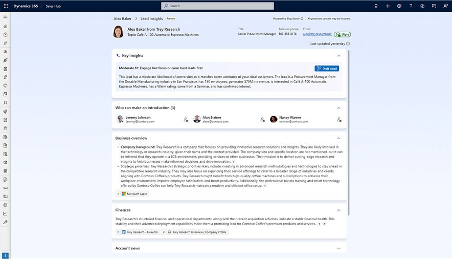 Microsoft Dynamics 365 Sales – Dashboard CRM